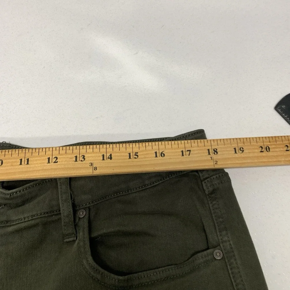 Chicos 3 Define me Denim Slim‎ Leg Jeans 16R Olive  Green Stretch Pockets Casual